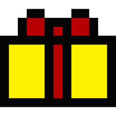 pixel present, present, birthday, holiday, christmas