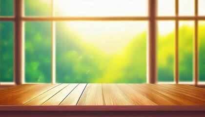 wood table top on blur window background hd illustrations