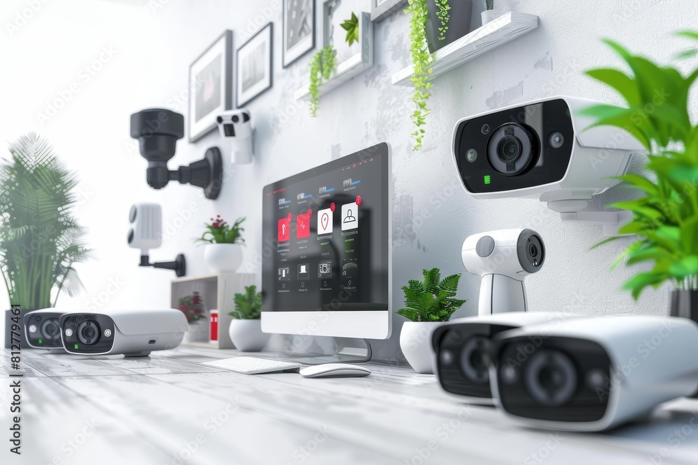 Poster smart home security allows remote access control in urban environments, transmitting safety measures