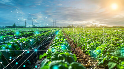 beautiful field smart farm concept soil health monitoring using cutting edge sensors and data driven analysis for sustainable crop production