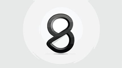 Black and white technological number nine logo vect