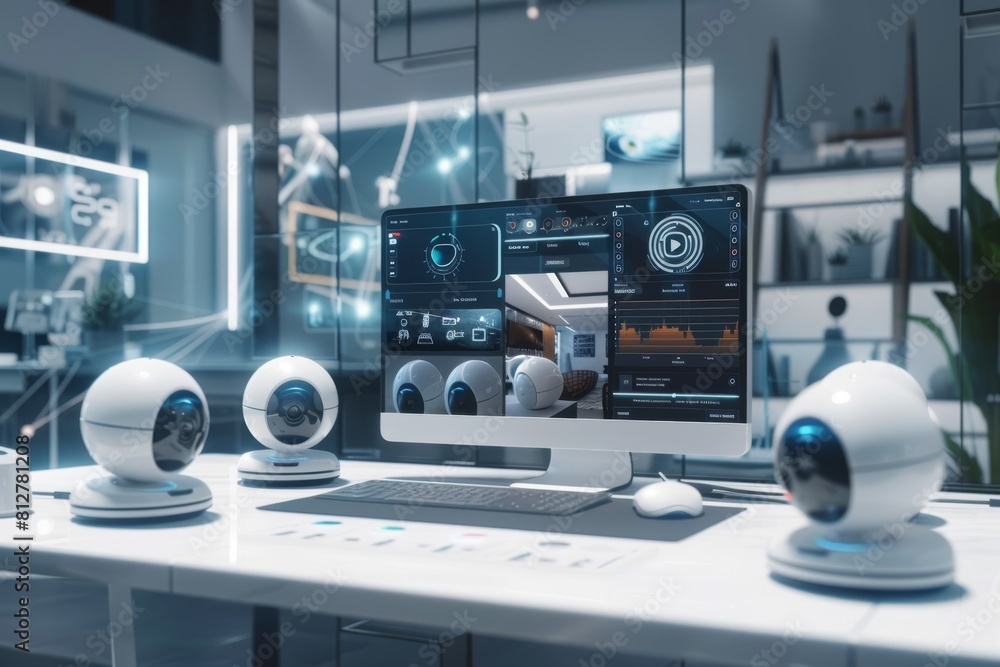 Poster interconnected systems in security utilize user-friendly panels for digital home system alarms, ensu