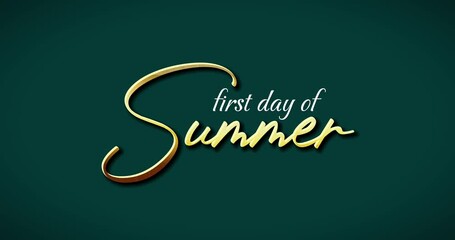 first day of summer video concept holiday