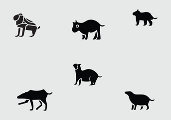 minimal Capybara black icon illustration design