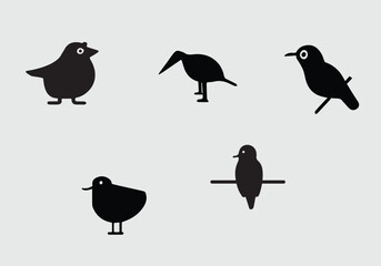 Minimal style Bobolink icon illustration design