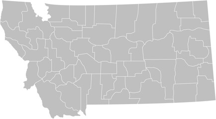 Obraz premium Montana state of USA. Montana territory. States of America territory on white background. Separate states. Vector illustration