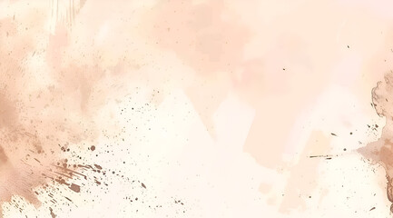 Fototapeta premium A blurry, abstract painting with a lot of splatters of paint. The colors are mostly beige and there are some darker shades mixed in. Generative AI