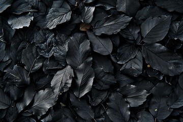 Featuring a black leaves on a flat surface, high quality, high resolution