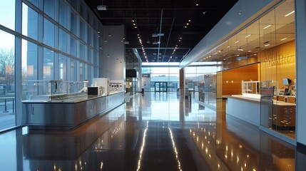 Obraz premium Exhibit a semiconductor research facility pushing the boundaries of technology, developing nextgeneration materials and devices for the electronics industry