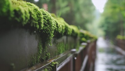 moss growing on damp wall