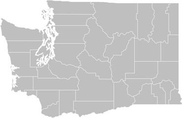 Washington state of USA. Washington territory. States of America territory on white background. Separate states. Vector illustration
