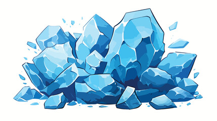 Broken ice in realistic style vector illustration i