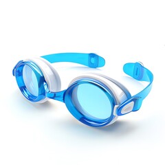 Swimming goggles on white background. Summer vacation concept. 3d render
