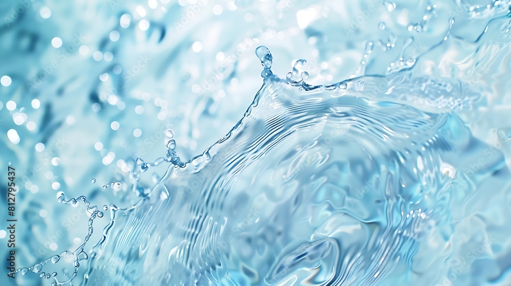 Aufkleber water layout surface with ripples blue water transparent clear texture backgroundcircle wave pattern