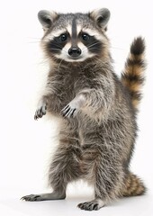Fototapeta premium Cute Raccoon Posing for the Camera