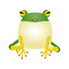 かわいいアマガエルのイラスト