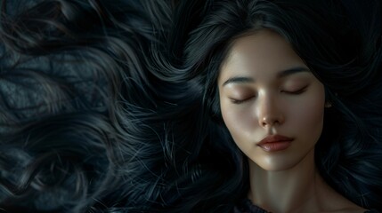 Fototapeta premium Serene Beauty: A Portrait of Tranquility