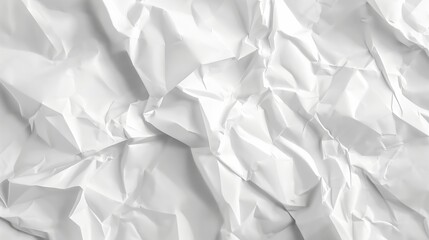 Fototapeta premium A white crumpled paper texture
