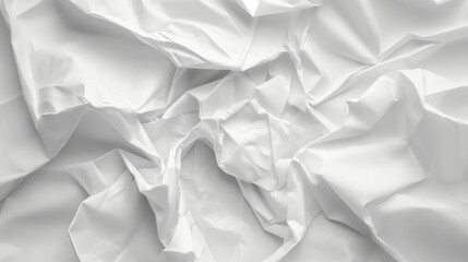 Obraz premium A white crumpled paper texture