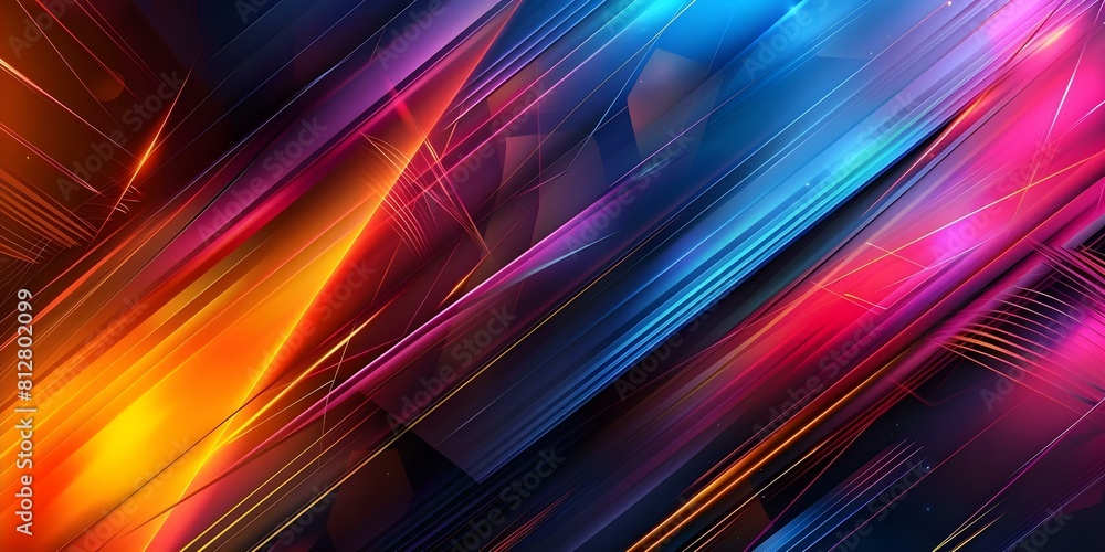 Aufkleber abstract modern background with geometric shapes 3d effects diagonal lines triangles. concept geomet