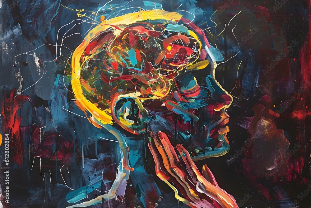 Poster Captivating Expressionistic Visualization of the Dynamic and Complex Human Mind
