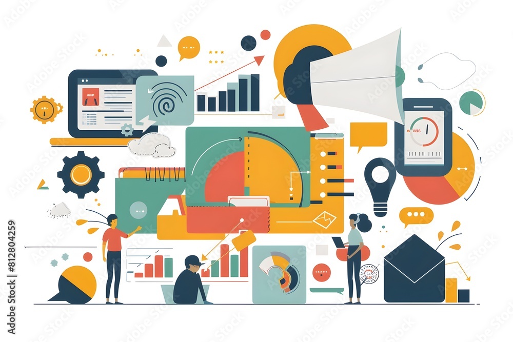 Aufkleber the digital marketing analytics dashboard for efficient business strategy and informed decision maki