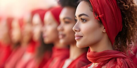 Obraz premium Women worldwide unite to fight for equality on International Womens Day. Concept Activism, Women Empowerment, Equality, International Women's Day, Solidarity,