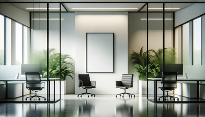 moA modern office interior featuring a minimalist designdern interior design