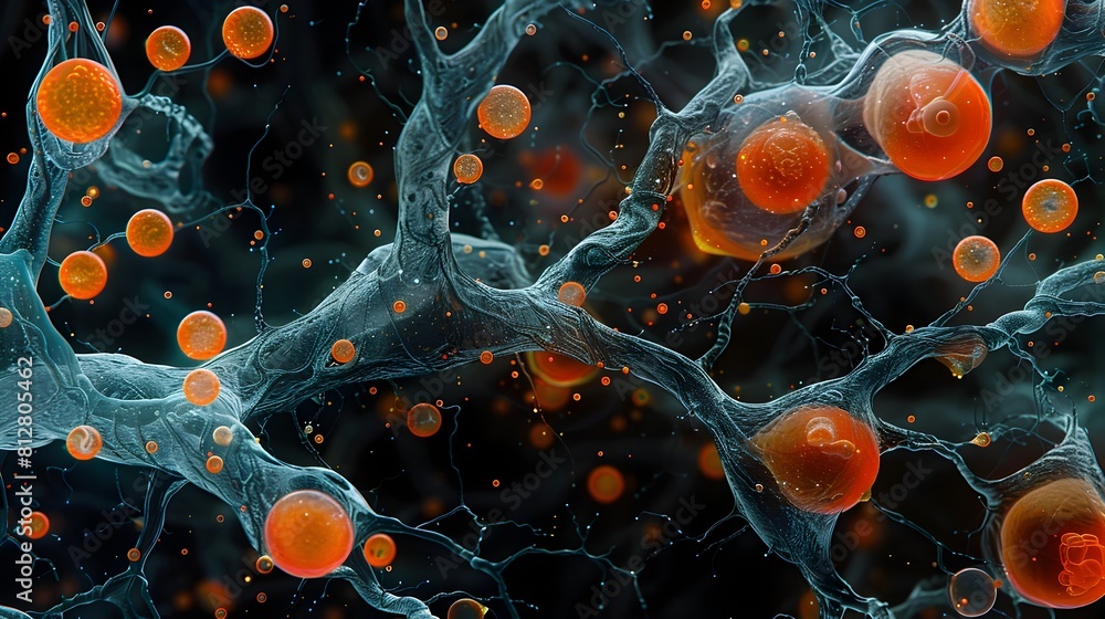 Aufkleber intricate molecular masterpiece captivating electron microscopy reveals the mesmerizing structures o