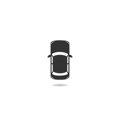 Top view simple car icon with shadow