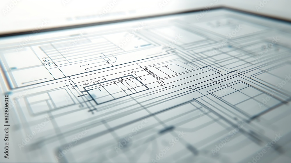 Fototapete UX website design wireframe Sketch prototype framework layout future design project UI UX  user interface user experience designer Creative concept for web design studio Website develo : Generative AI