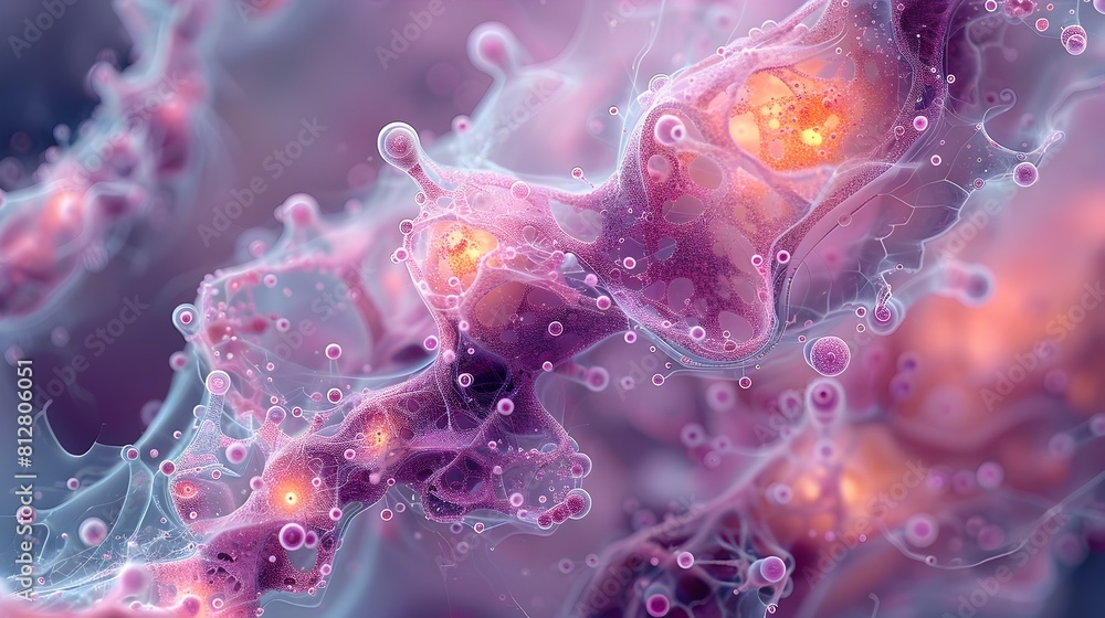 Poster detailed microscopic examination of hair structure and intricate cellular patterns revealed through 