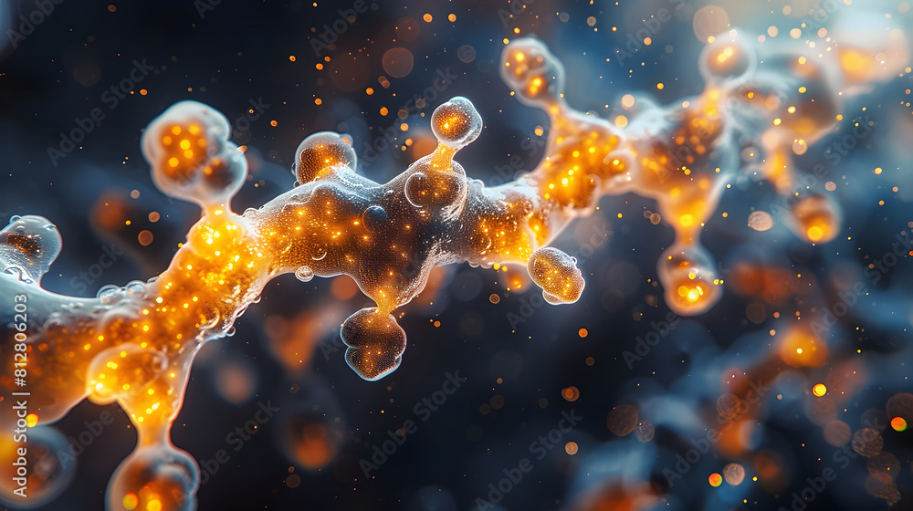 Poster intricate and vibrant microscopic pathogen structures reveal the complexity of the unseen scientific
