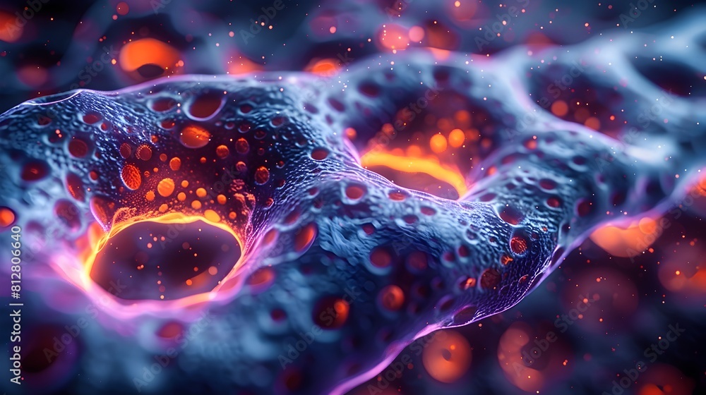 Aufkleber captivating microscopic glimpse into the intricate structures of cellular life