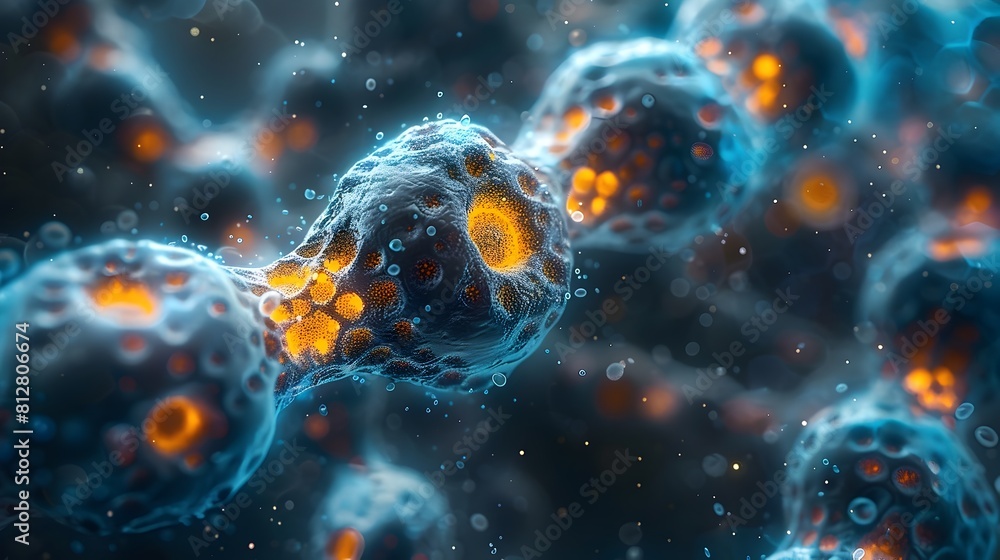 Poster intricate cellular structures revealed through advanced microscopy techniques