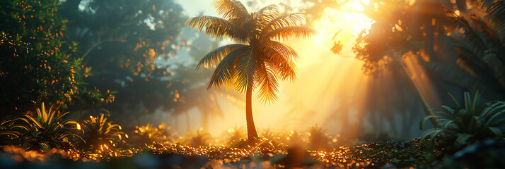 Palm Tree with Sunlight