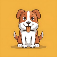 Fototapeta premium happy dog illustration