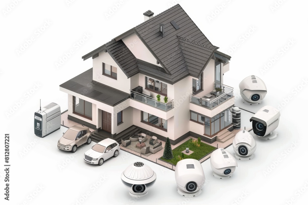 Poster synchronized security technology in camera systems manages distant electronic operations, covering a