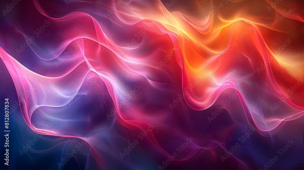 Aufkleber captivating swirls of vibrant iridescent shapes in otherworldly prismatic composition