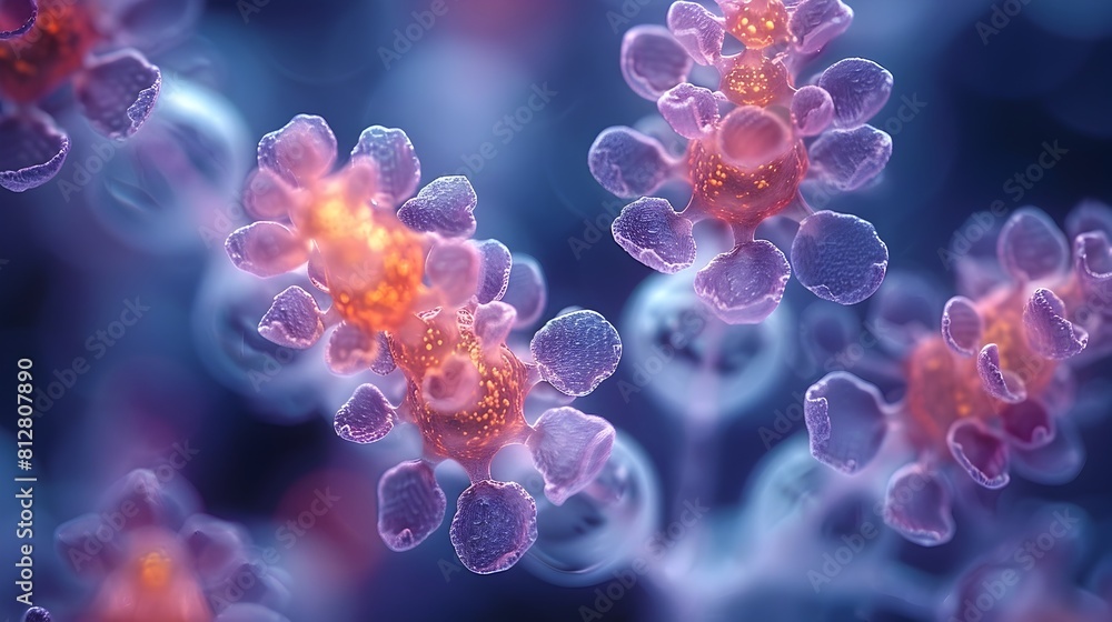 Poster intricate microscopic patterns of plant dna structures revealed through electron microscopy and vivi