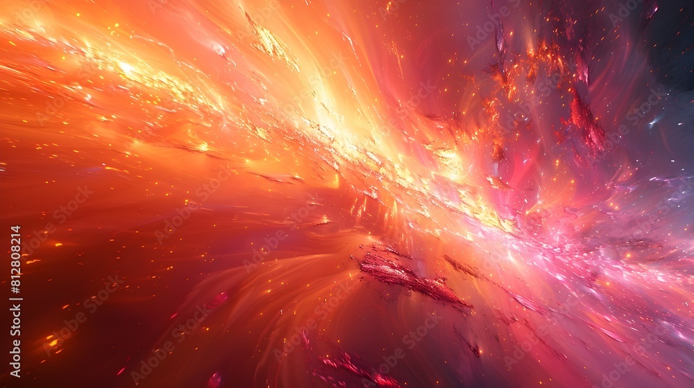 Aufkleber vibrant and explosive abstract background with dynamic multicolored lines and bursts of energy