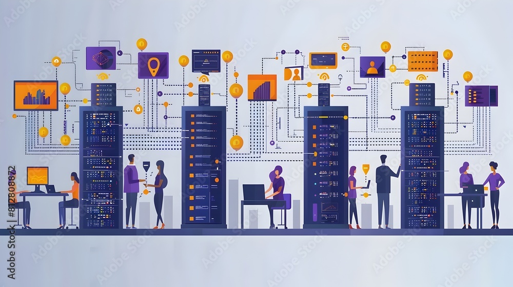 Aufkleber Streamlined Digital Workspace A Collaborative Hub for Modern Data Management