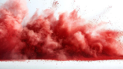 Explosion of Red Chalk Pieces