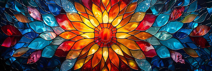 Mandalas with Stained Glass Effect