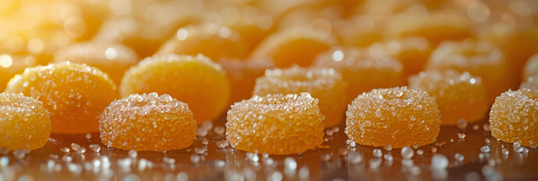 Sour Lemon Drops Candy Close Up