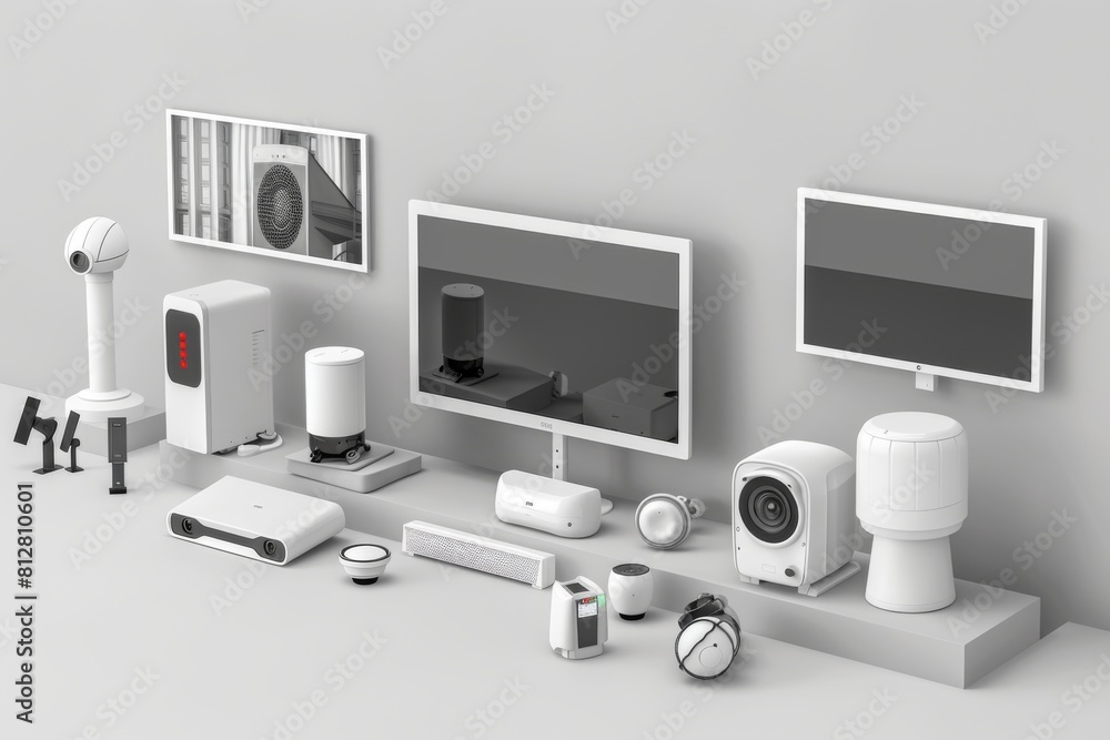 Poster secure surveillance operations manage distant electronic security systems effectively, using video t