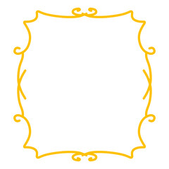 Curly Doodle Gold Frame