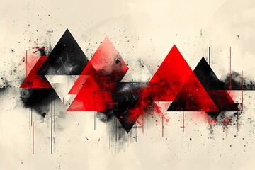 red black white abstract geometric presentation