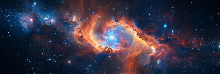 Fototapeta premium Stunning Cosmic Nebula: Awe-Inspiring View of the Universe for Adobe Stock