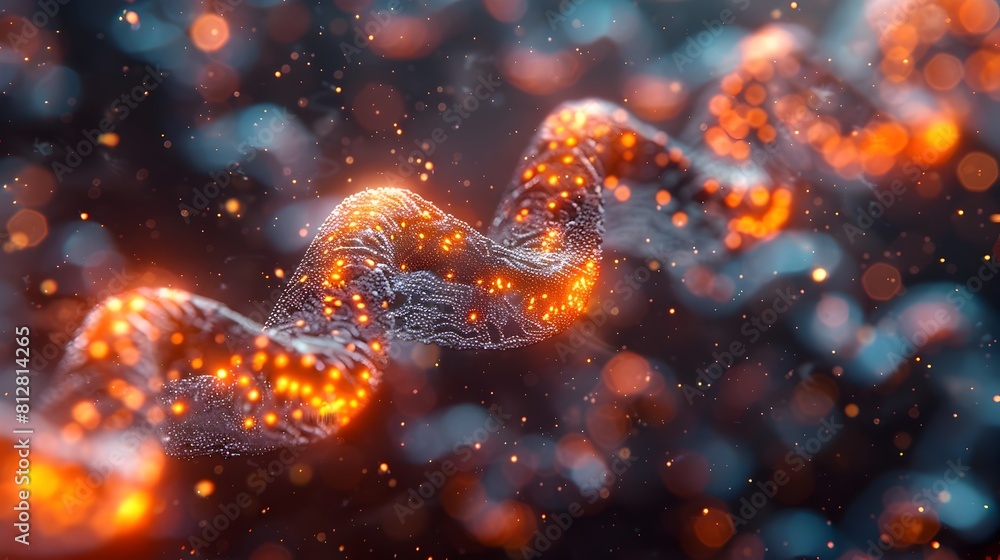 Poster mesmerizing microscopic glimpse into the intricate fabric of cellular dna